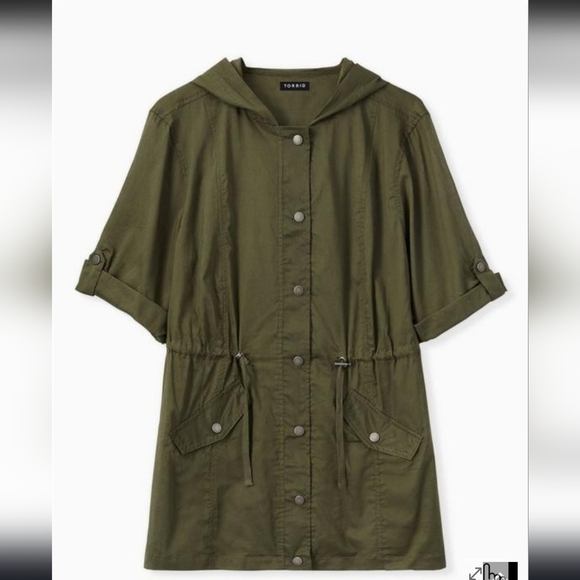 Torrid Voile Anorak Sz 0 Green - Picture 1 of 8